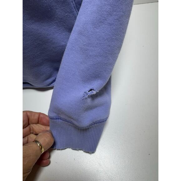 Victoria’s Secret Pink Y2K Retro Sweatshirt Women’s Sz M Lavender Flaws - Picture 2 of 10